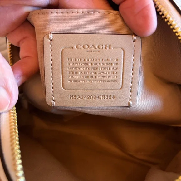 NWT ๐ฒ Coach Madi Crossbody Bag in Chalk Signature Leather - Picture 11 of 13